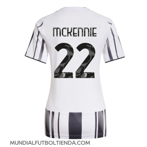 Camiseta Juventus Weston McKennie #22 Primera Equipación Replica 2025-26 para mujer mangas cortas Camiseta Juventus Weston McKennie #22 Primera Equipación Replica 2025-26 para mujer mangas cortas
